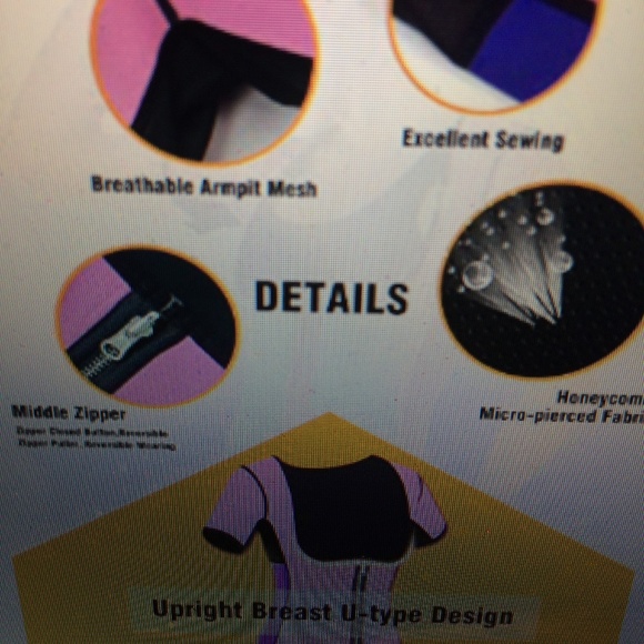 NWOT Women Neoprene Sauna Vest Weight Loss Body Shaper Waist Trainer with Zipper - Picture 4 of 6